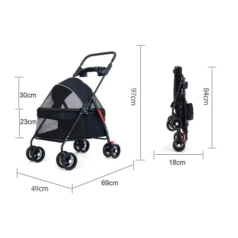 POUSSETTE 3-EN-1 POUR ANIMAUX - PAWÉA